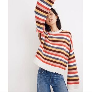 Madewell Multicolor Striped Crew Neck Sweater